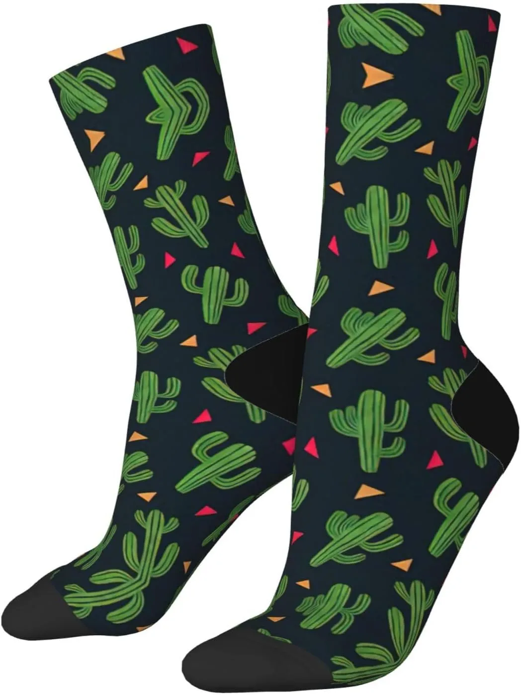 Adult Socks, Cactus Art Print Winter Warm Wool Socks for Women, Soft Cozy Socks, Knit Boots Socks for Men