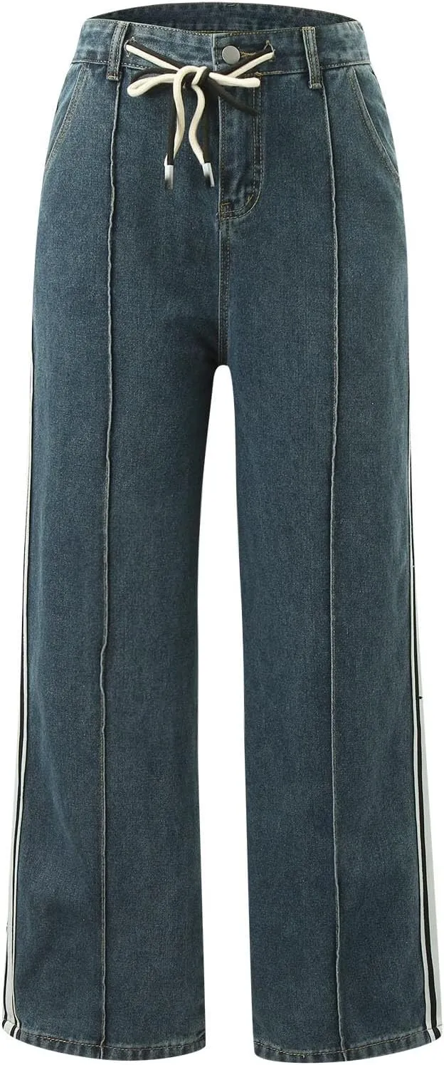 Baggy Jeans for Women Y2K High Street Pants Vintage Jeans Aesthetic Clothing Teen Girls Streetwear Hiphop