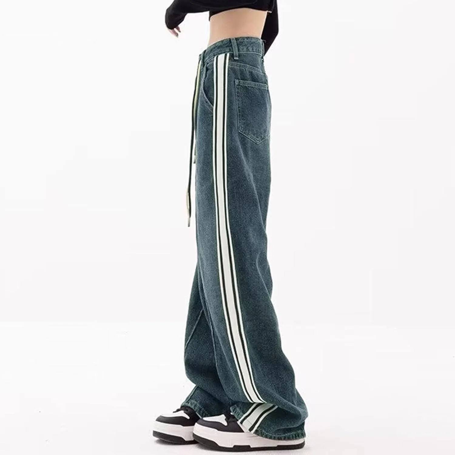 Baggy Jeans for Women Y2K High Street Pants Vintage Jeans Aesthetic Clothing Teen Girls Streetwear Hiphop
