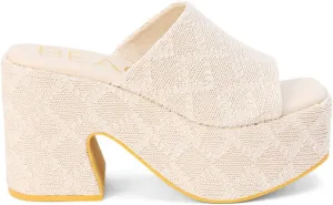 BEACH by Matisse Womens Como Block Platform Casual Sandals Casual High Heel 3" & Up - Beige