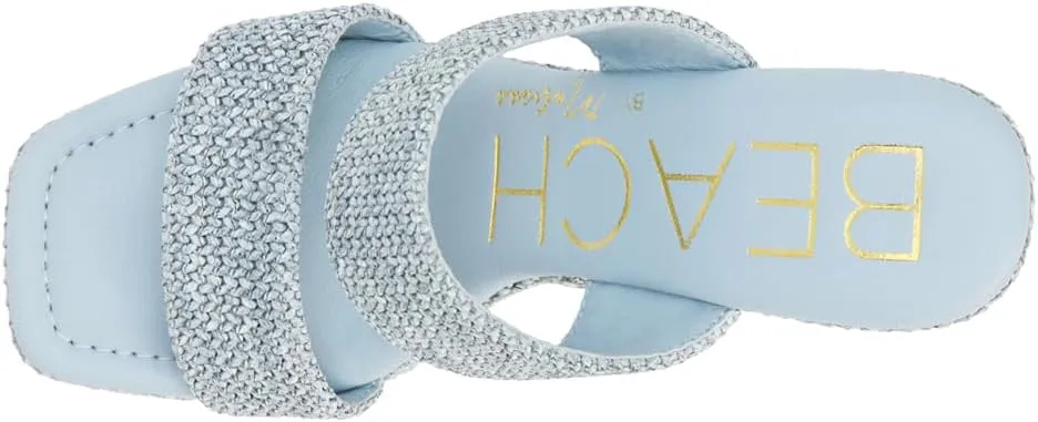 BEACH by Matisse Womens Gem Platform Block Casual Sandals Casual High Heel 3" & Up - Blue
