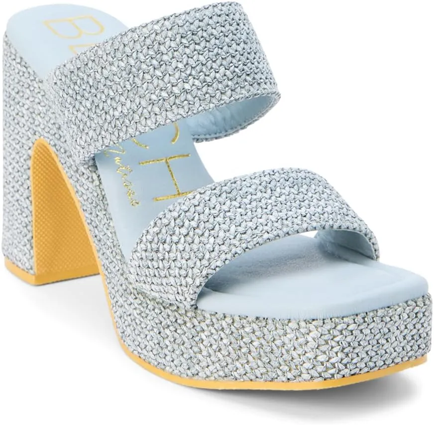 BEACH by Matisse Womens Gem Platform Block Casual Sandals Casual High Heel 3" & Up - Blue