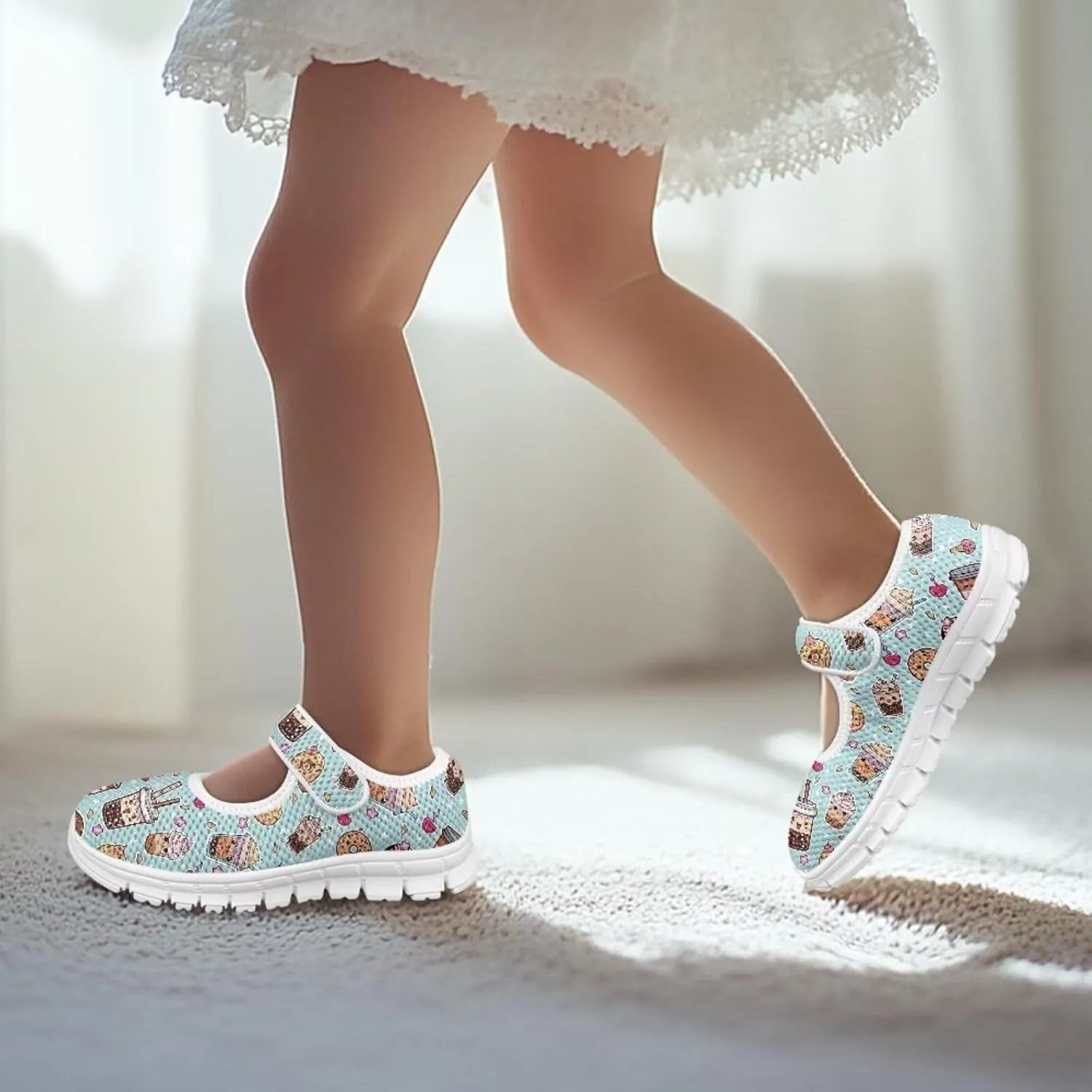 BIGCARJOB Kids Mary Janes Shoes for Toddle Girls Cute Flats Dress Shoes School Uniform Shoes for Little Girls 11-4