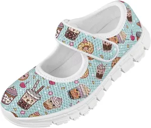 BIGCARJOB Kids Mary Janes Shoes for Toddle Girls Cute Flats Dress Shoes School Uniform Shoes for Little Girls 11-4