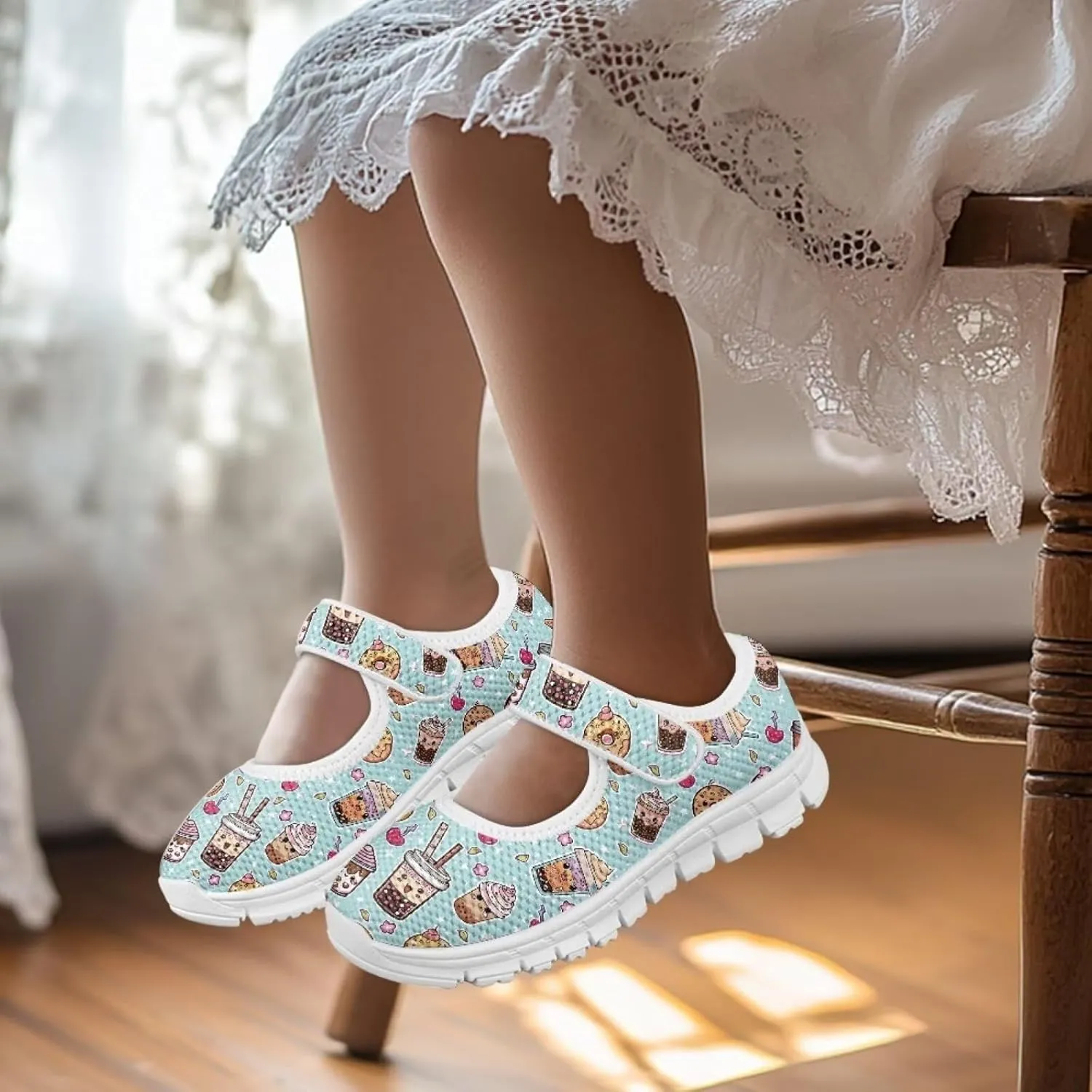 BIGCARJOB Kids Mary Janes Shoes for Toddle Girls Cute Flats Dress Shoes School Uniform Shoes for Little Girls 11-4