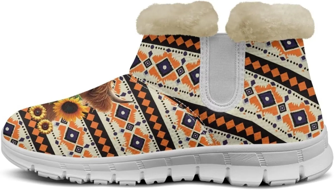 Biyejit Womens Warm Winter Snow Boots Ankle Boots Outdoor Booties Slip On Sneakers Comfortable Shoes for Women