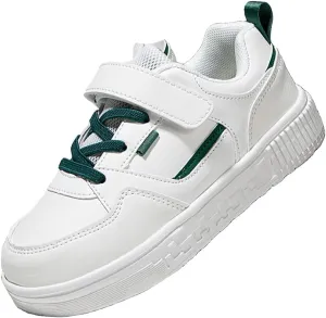 Boys and Girls Board Shoes Adjustable Hook and Loop Classic Low Top Kids Sneakers Lightweight Comfortable for All Season