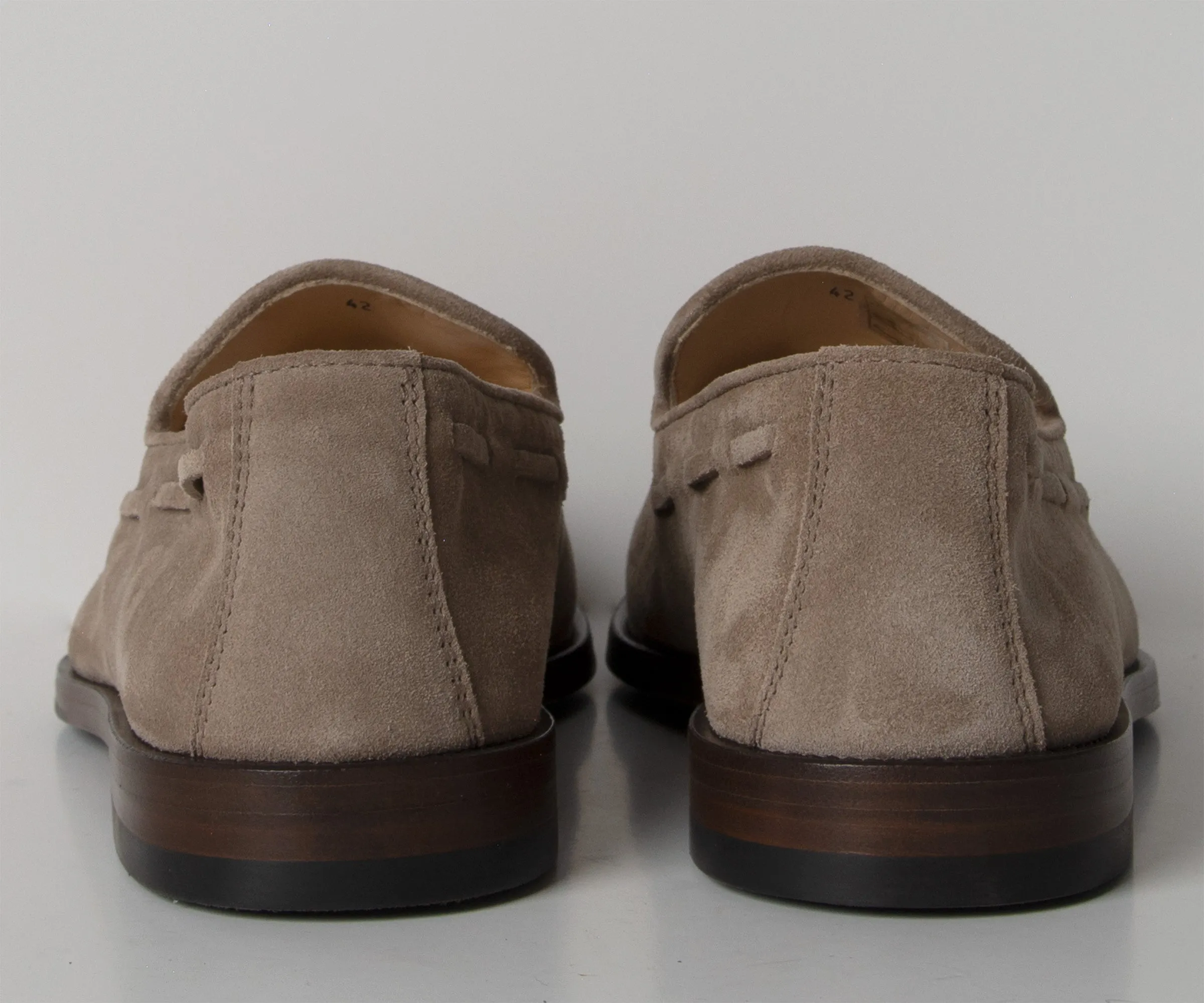 BRUNELLO CUCINELLI Suede Tassel Loafers Brown