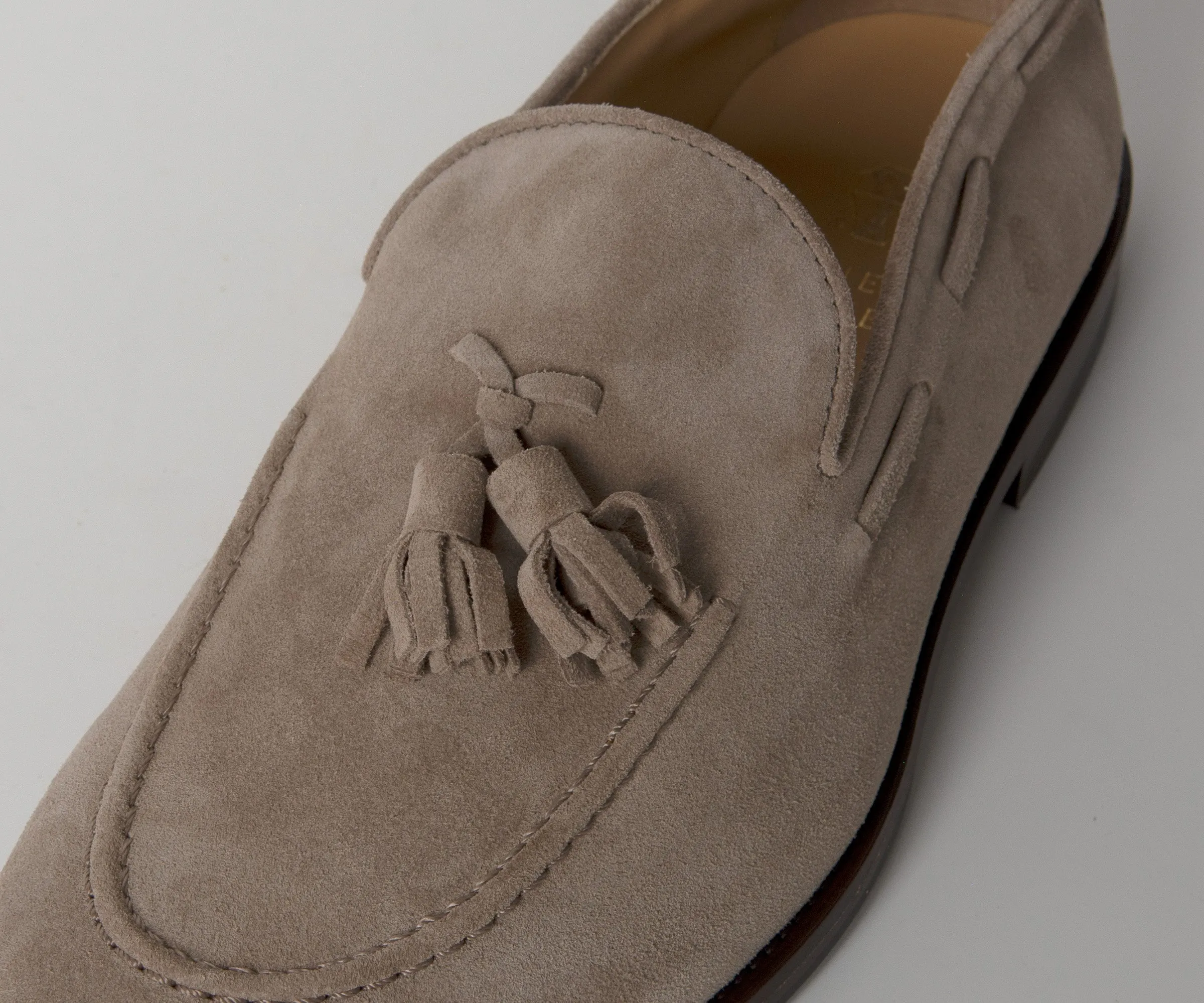 BRUNELLO CUCINELLI Suede Tassel Loafers Brown