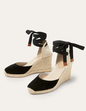 Cassie Espadrilles mit hohem Keilabsatz-Schwarz
