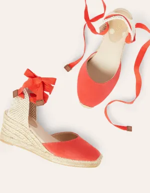 Cassie Espadrilles mit Keilabsatz-Kirschrot