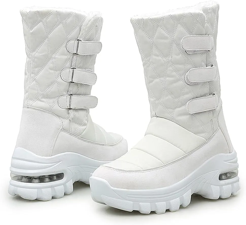 CERYTHRINA Womens Snow Boots Fur Lining Bootie Warm Ankle Booties Outdoor Thickening Winter Shoes