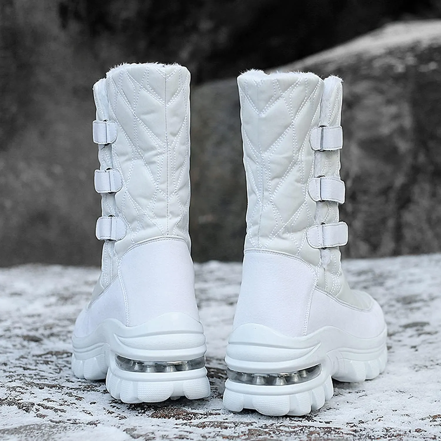 CERYTHRINA Womens Snow Boots Fur Lining Bootie Warm Ankle Booties Outdoor Thickening Winter Shoes