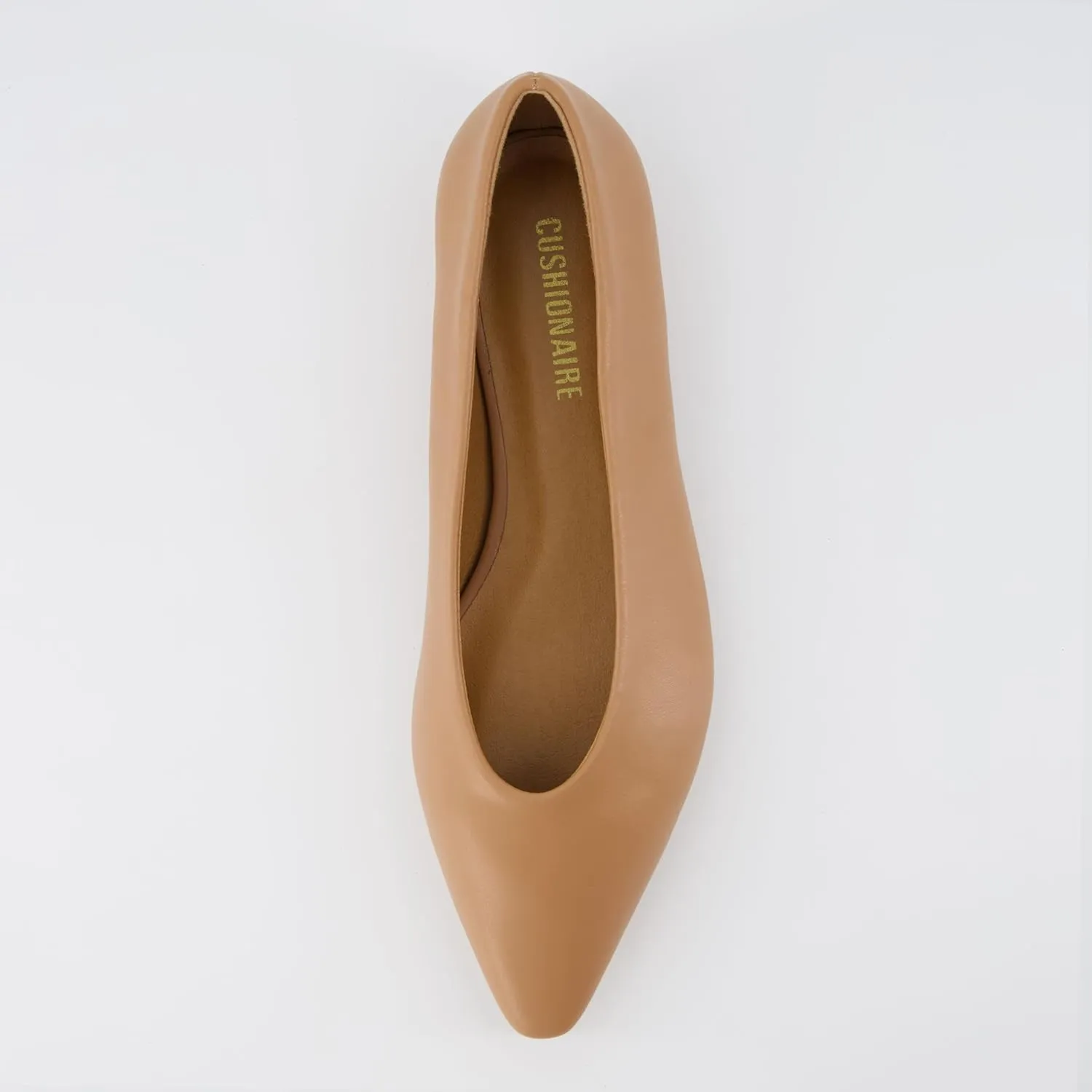 CUSHIONAIRE Gabor Women's Pointed Toe Slip-On Flat  Memory Foam, Wide Widths Available
