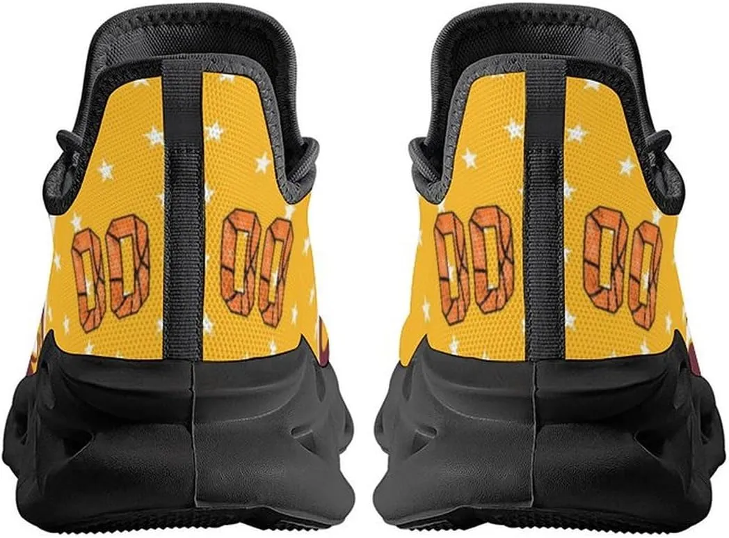 Custom Basketball Sneakers City Sports Slip-on Shoes Personalized Name Number Gifts for Basketball Fans Men Women
