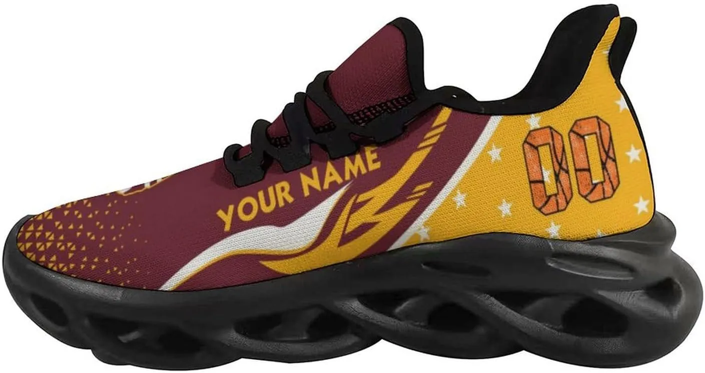 Custom Basketball Sneakers City Sports Slip-on Shoes Personalized Name Number Gifts for Basketball Fans Men Women