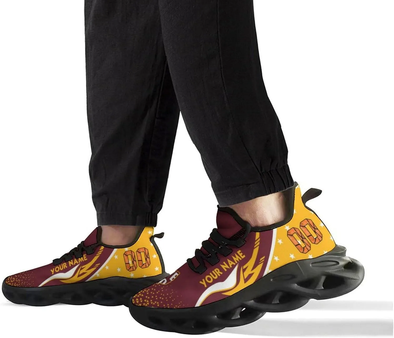 Custom Basketball Sneakers City Sports Slip-on Shoes Personalized Name Number Gifts for Basketball Fans Men Women