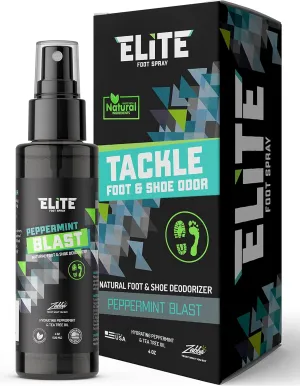 Elite Sportz Shoe Deodorizer and Foot Spray - Popular Peppermint Foot Spray and Shoe Freshener - 4 OZ