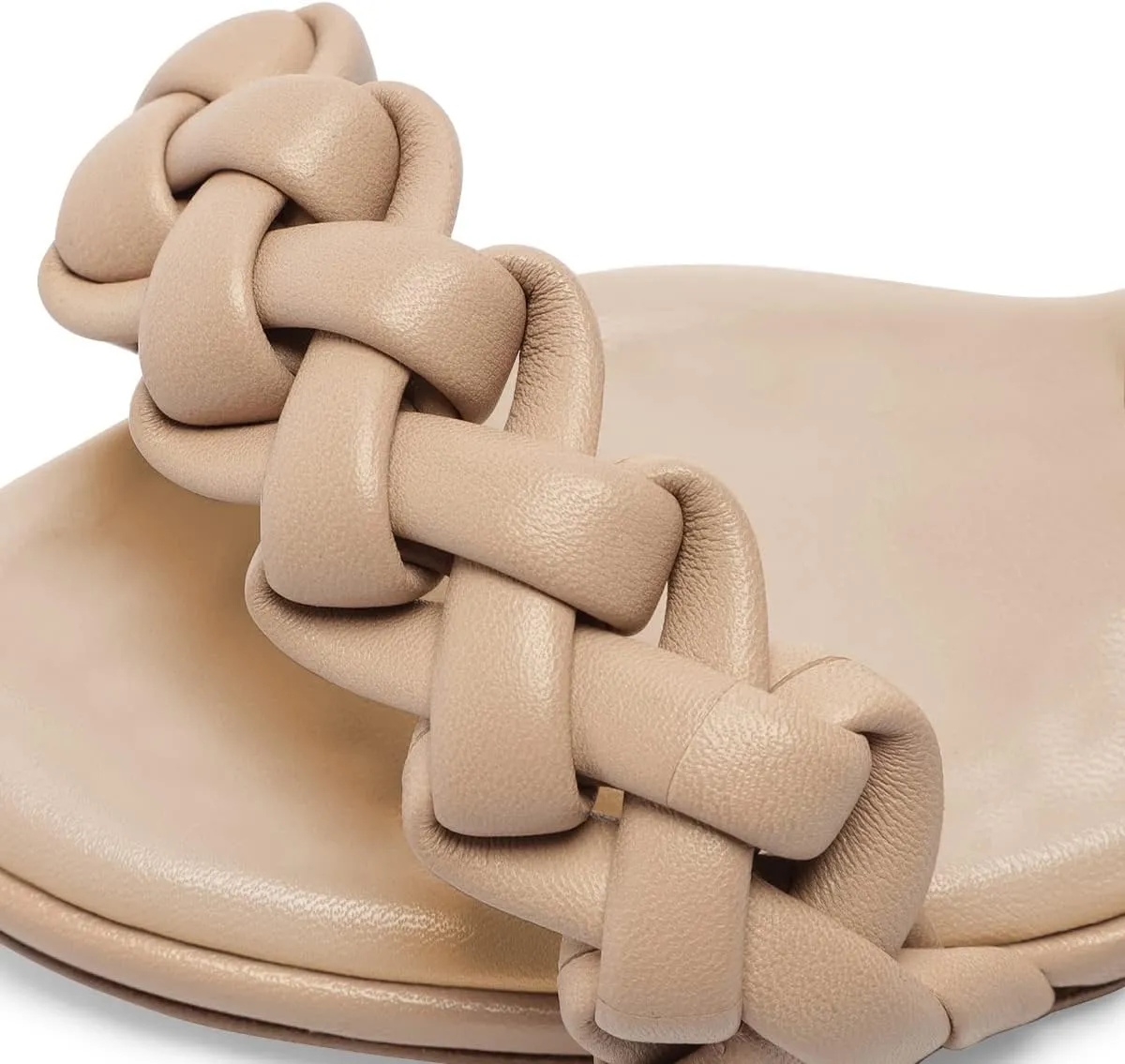 FSJ Women Cute Open Toe Braided Strap Kitten Low Heels Sandals Cross Ankle Strap Comfortable Thick Sole Party Dance Dress Shoes Size 4-15 US