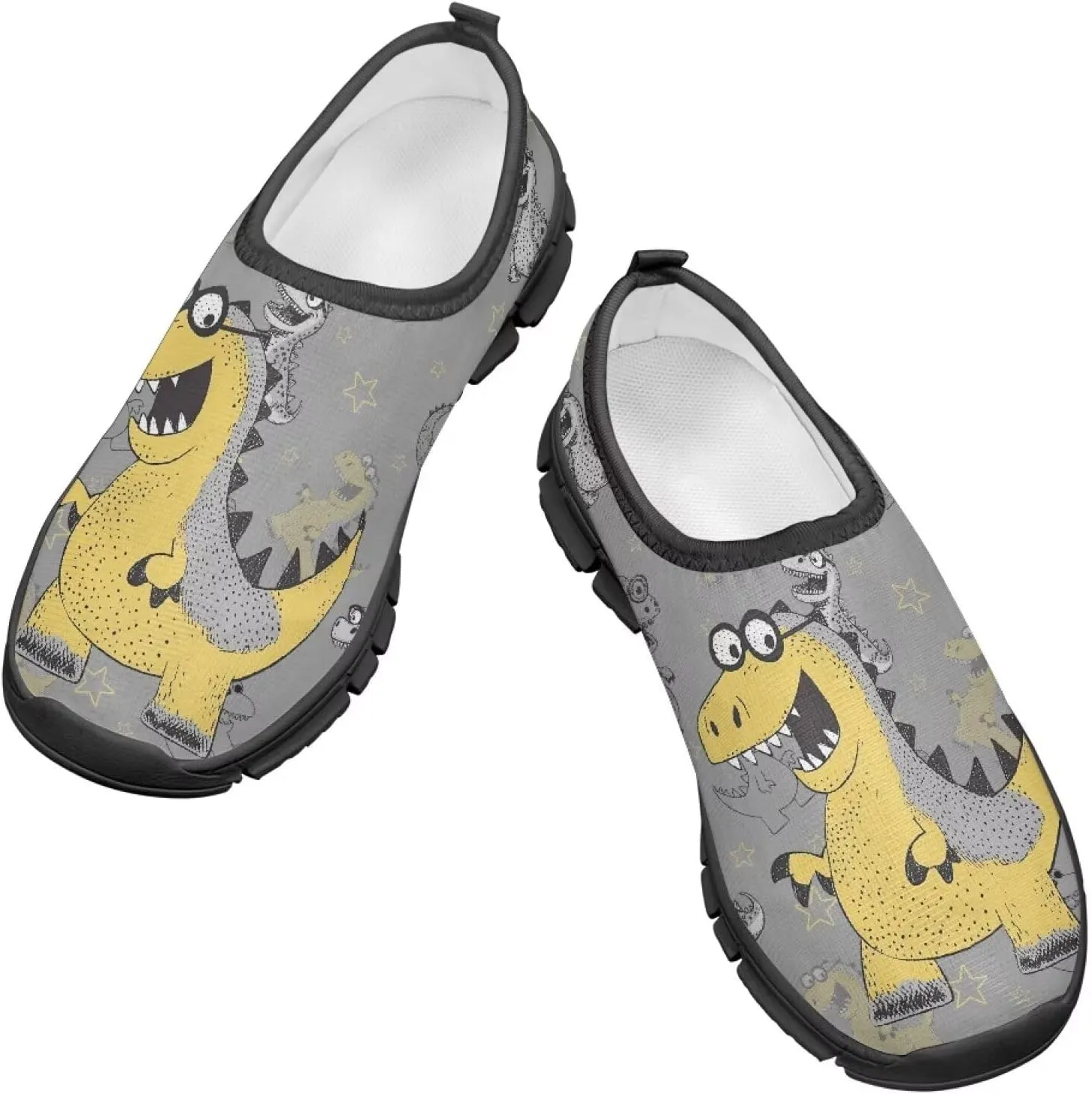 GOSTONG Animal Shoes for Kids Slip On Casual Shoes Breathable Non Slip Boys Girls Sports Running Sneakers Black Sole Size 11-15