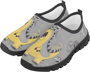 GOSTONG Animal Shoes for Kids Slip On Casual Shoes Breathable Non Slip Boys Girls Sports Running Sneakers Black Sole Size 11-15
