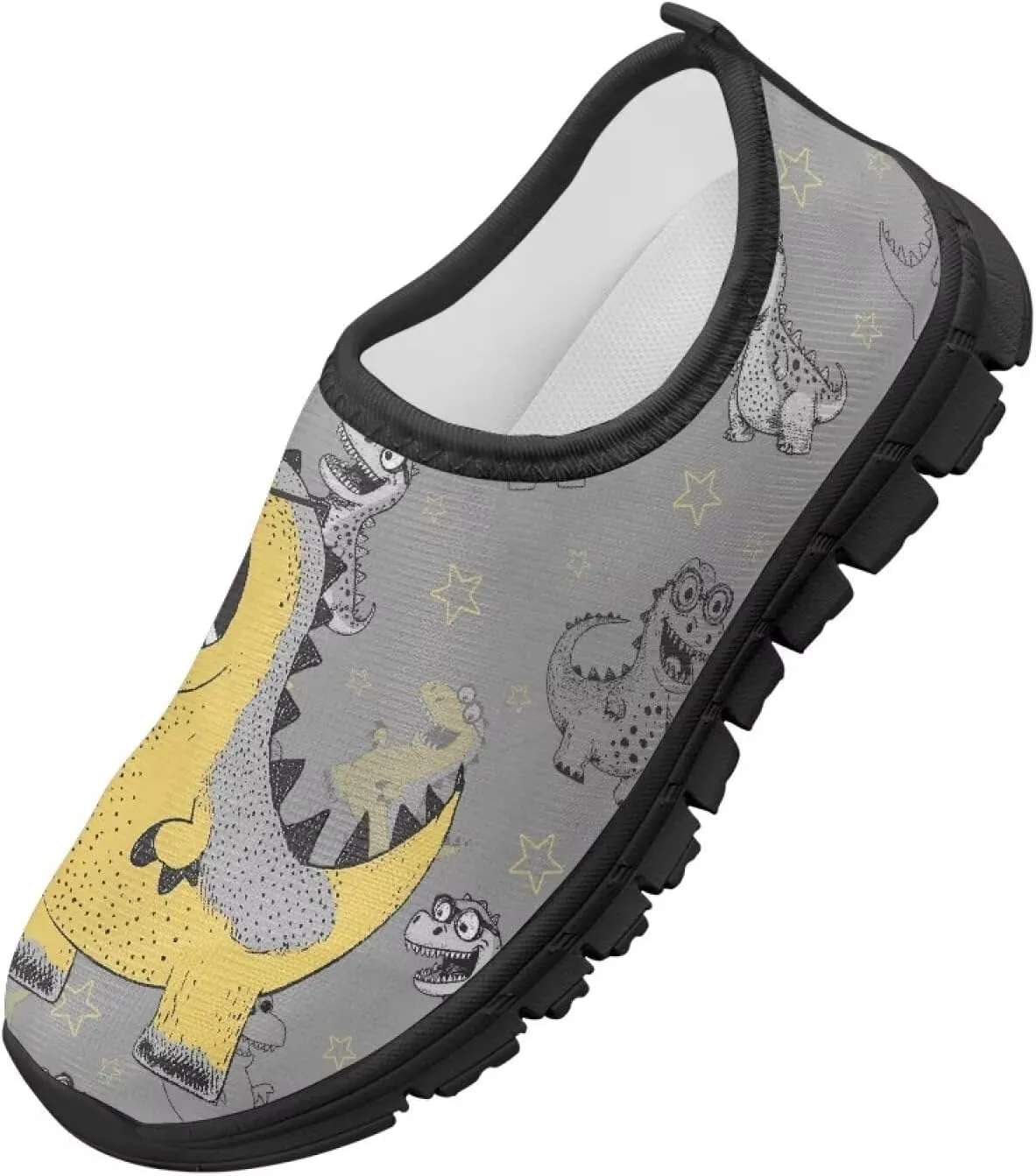 GOSTONG Animal Shoes for Kids Slip On Casual Shoes Breathable Non Slip Boys Girls Sports Running Sneakers Black Sole Size 11-15