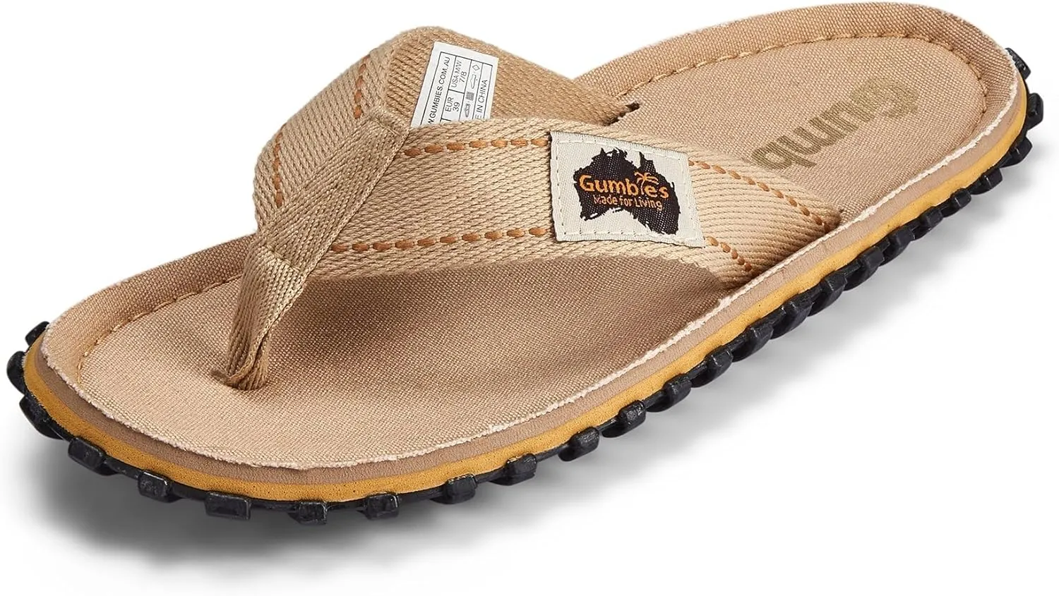 Gumbies Islander Unisex Flip Flops, with Supersoft Cotton Toe Post and Durable Recycled Rubber Sole - Comfort Guaranteed