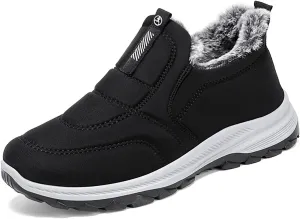 HYL Winter Snow Boots Womens Mens Warm Fur Lined Anti-Slip Ankle Booties Walking Shoes Non-Slip Sneakers Outdoor Trekking Shoes