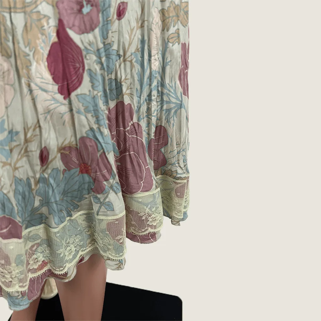 iModa Silk Floral Midi Skirt Small