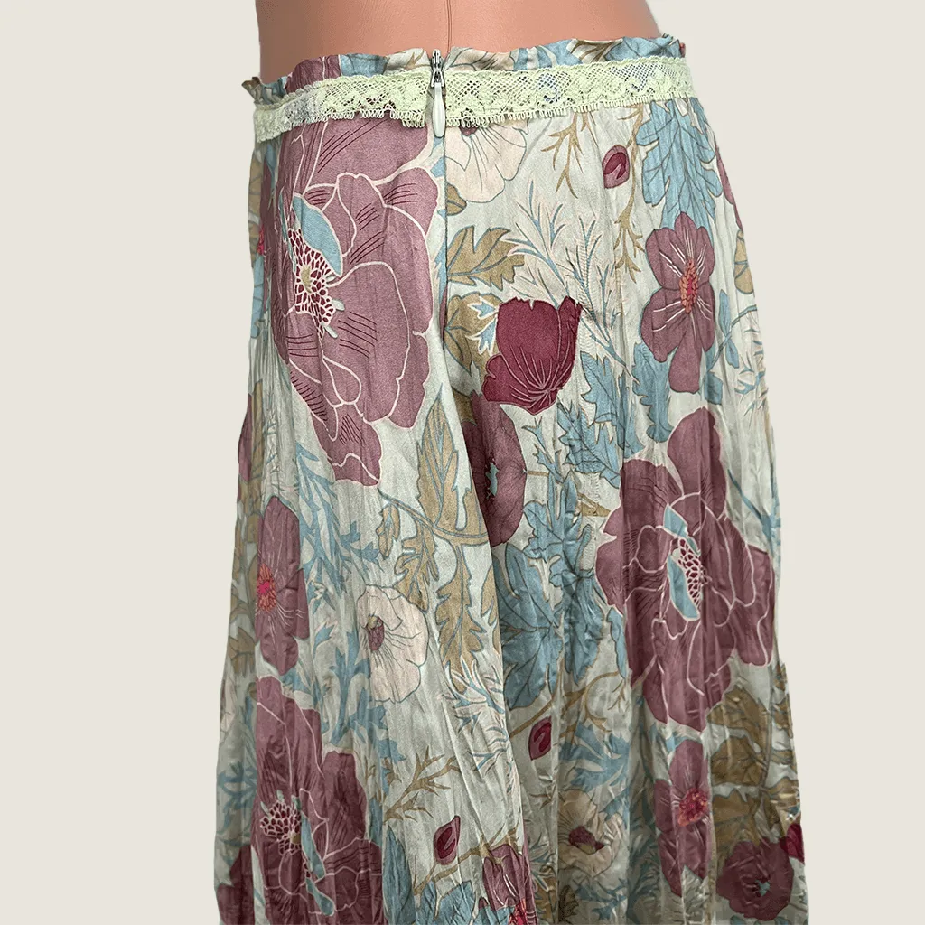 iModa Silk Floral Midi Skirt Small