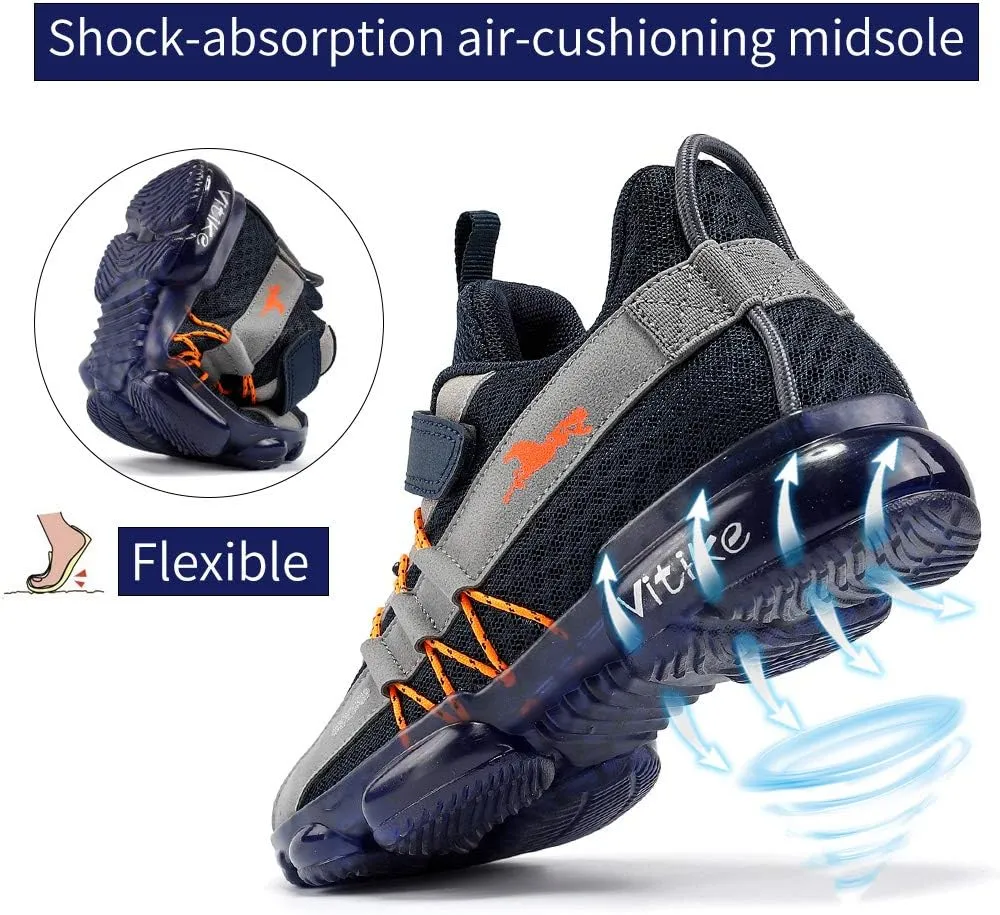 JMFCHI Boys Girls Kids' Sneakers Knitted Mesh Sports Shoes Breathable Lightweight Running Shoes for Kids Fashion Athletic Casual Shoes