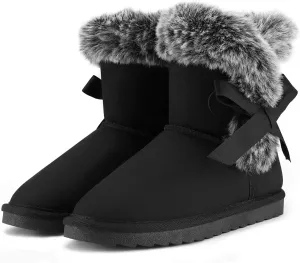 K KomForme Girls Kids Warm Slip On Snow Boots
