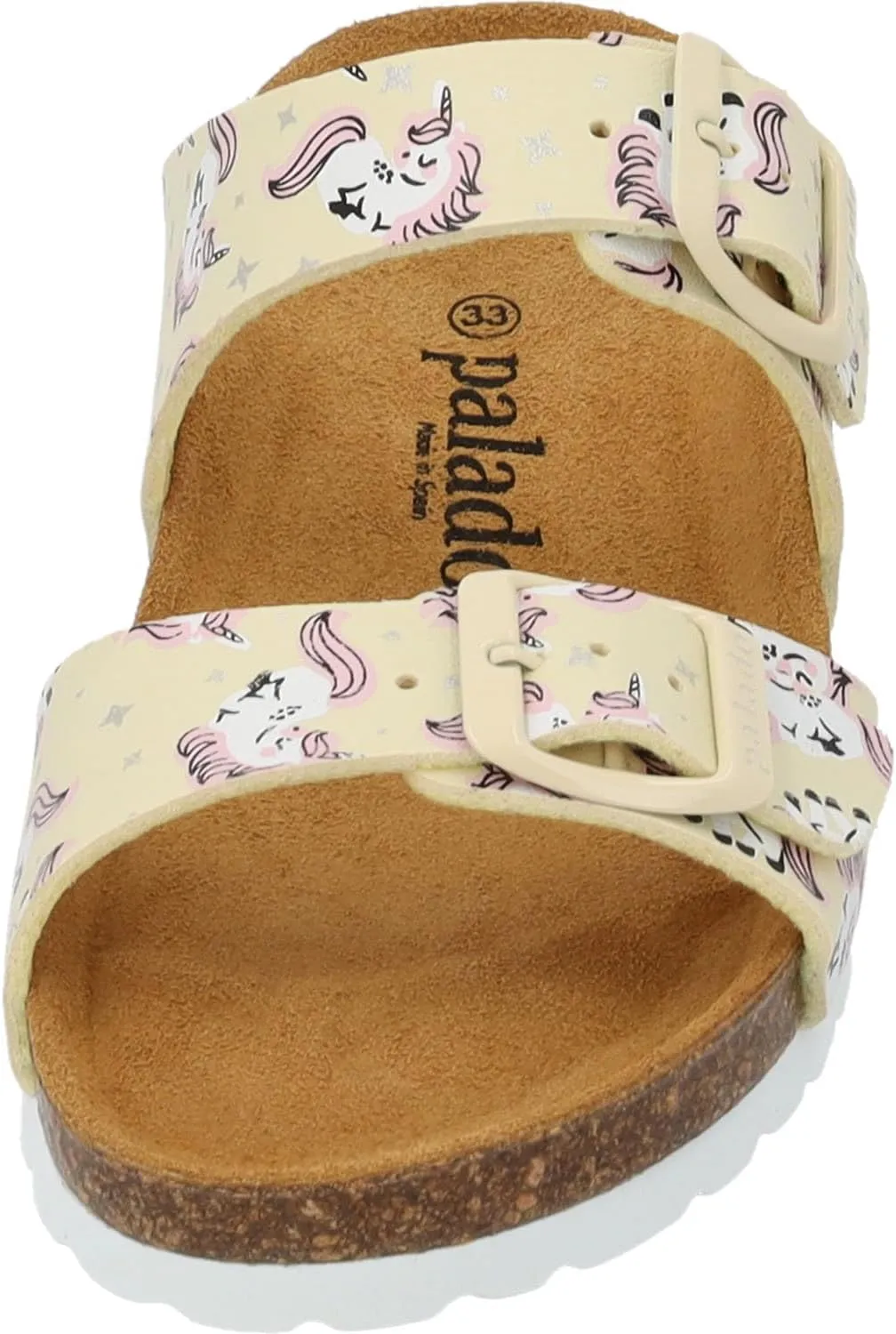 Kids Samos G Print Girl's Sandals with Adjustable Straps - Comfortable Shoes with Fine Suede Sole - Sneakers with Natural Cork Footbed