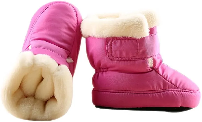 Kuner Newborn Baby Boys and Girls Waterproof Winter Warm Snow Boots Crib Shoes 6 12 Months