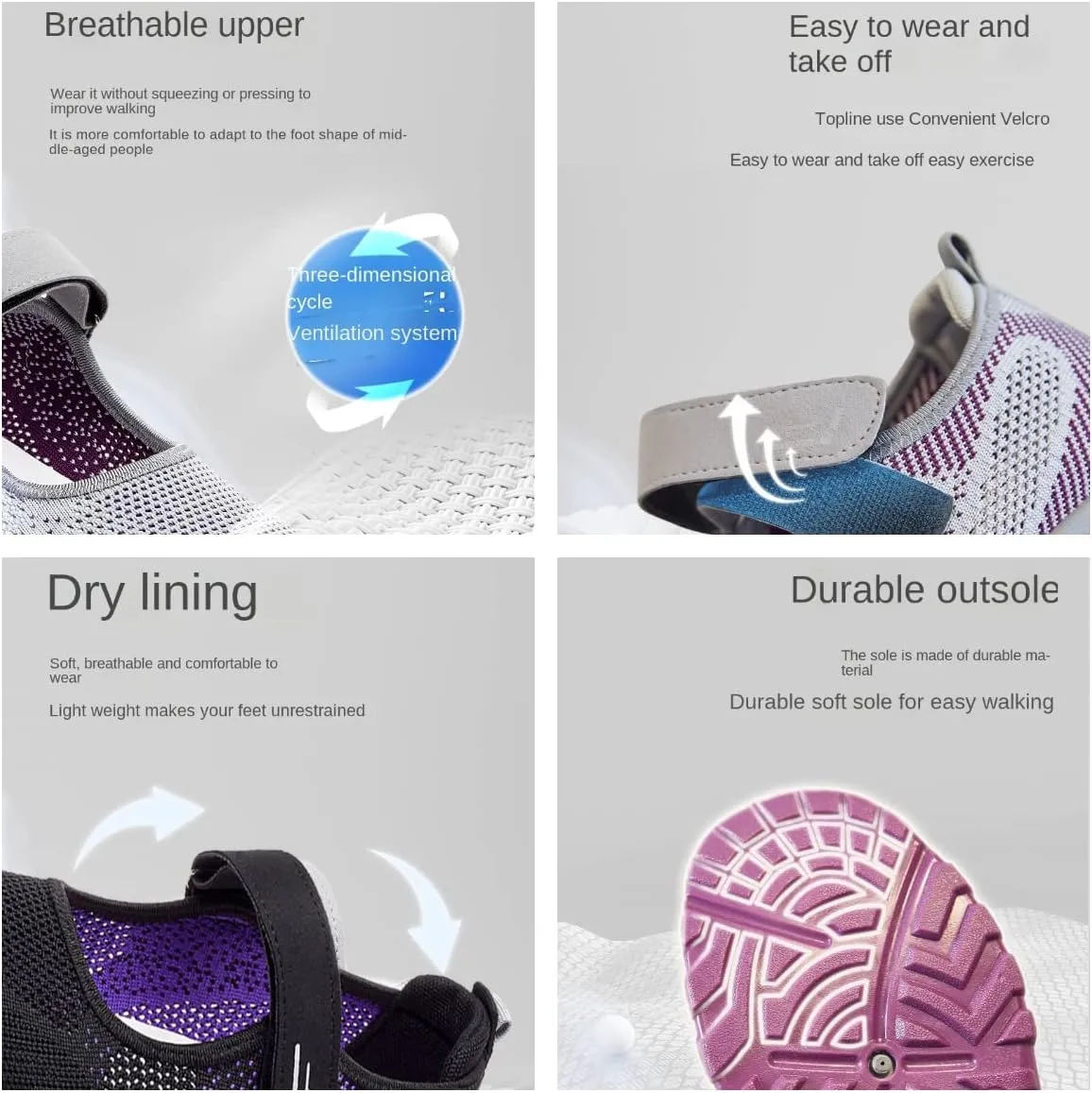 Lightweight Breathable Women's Mary Jane Flats - Summer Cutout Design Mesh Walking Shoes for Casual Comfortable Sneakers
