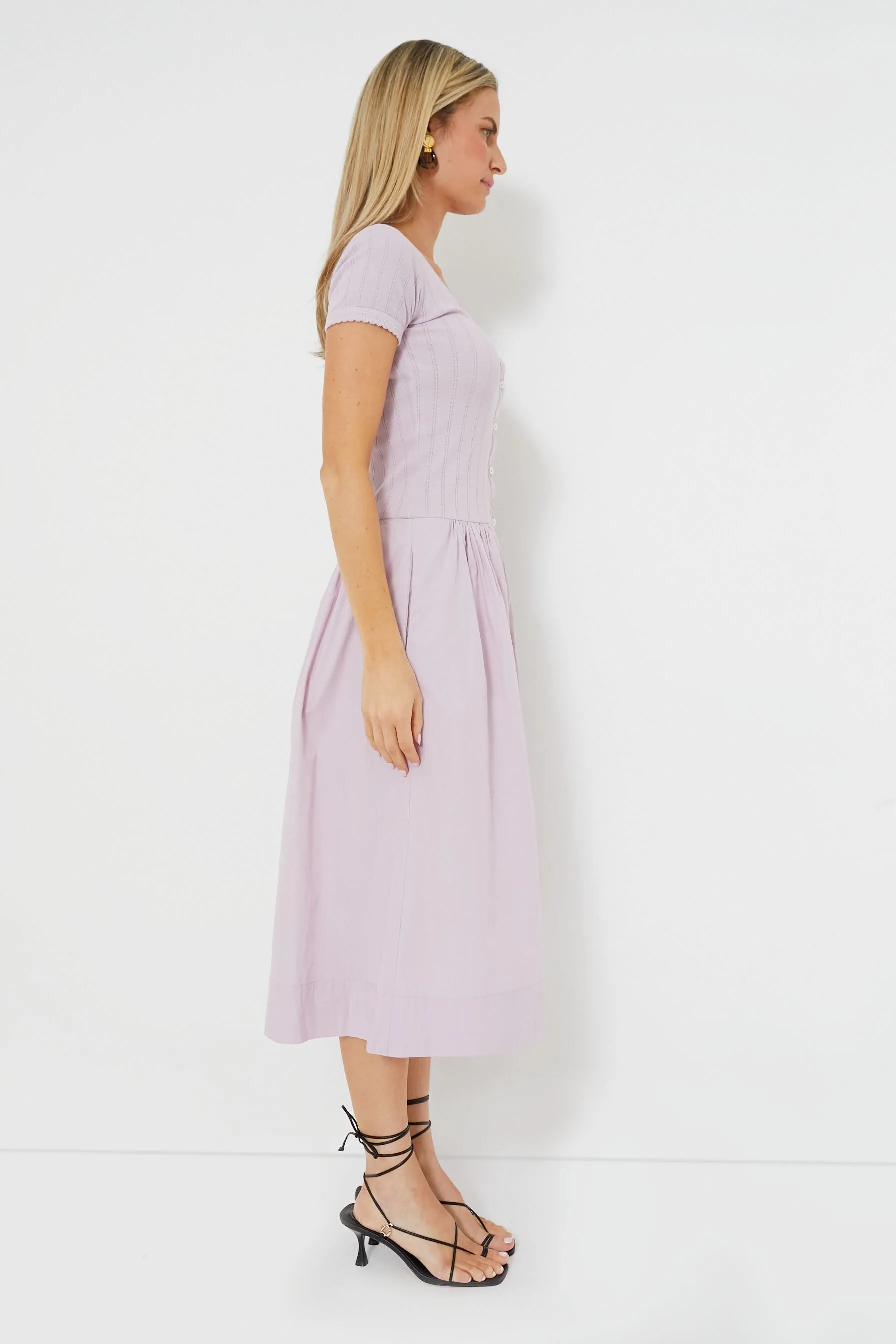 Lilac Salome Button Down Dress
