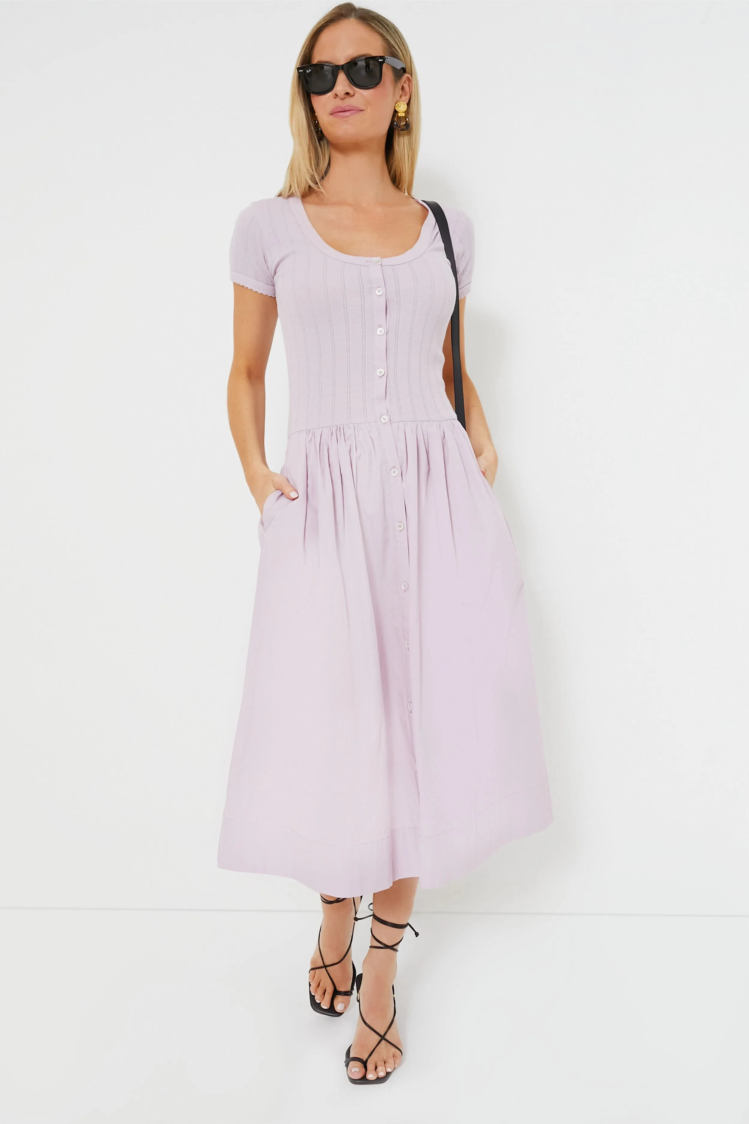Lilac Salome Button Down Dress