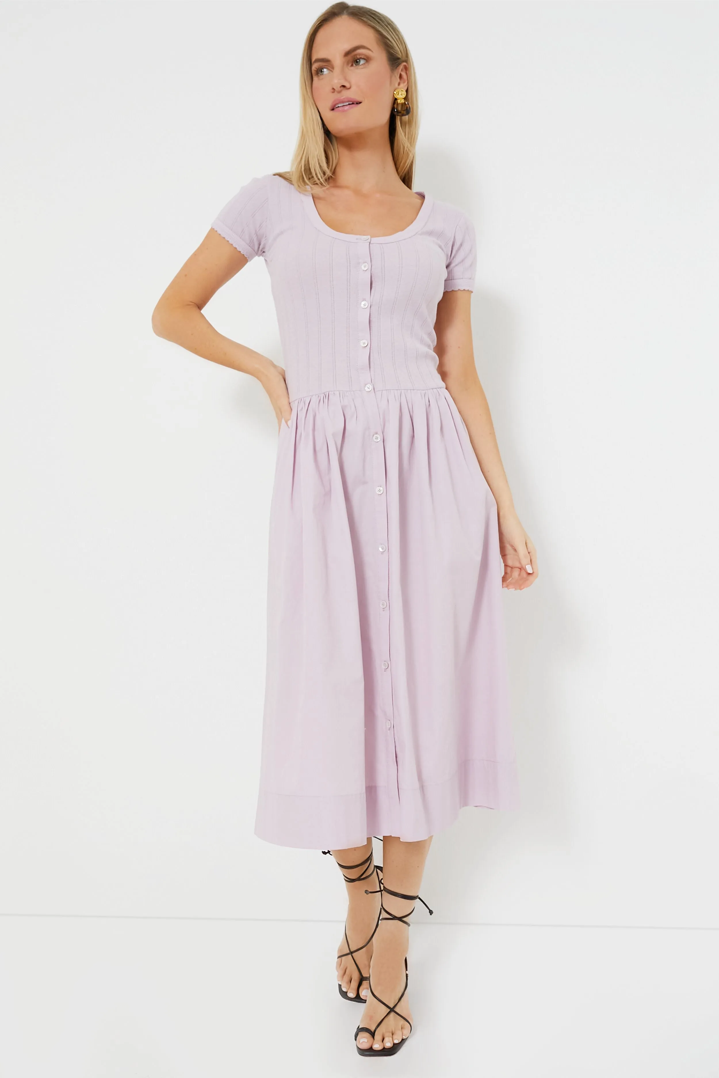 Lilac Salome Button Down Dress