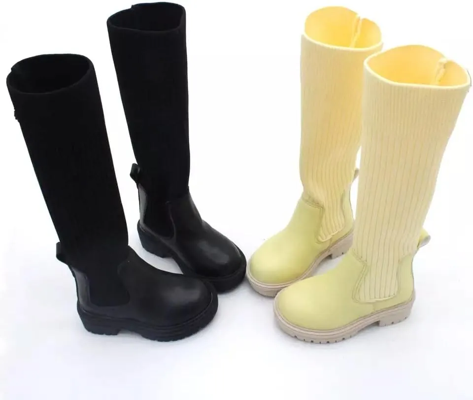 Logo Custom Girls Knee High Sock Boots