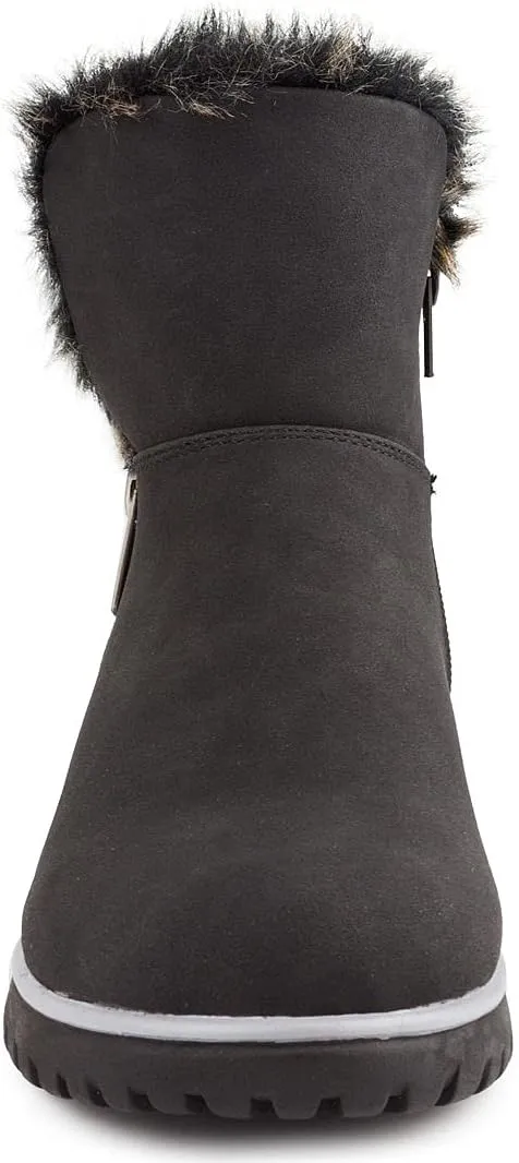 LONDON FOG Women's Wendyl Zip Up Winter Boots Warm Winter Booties