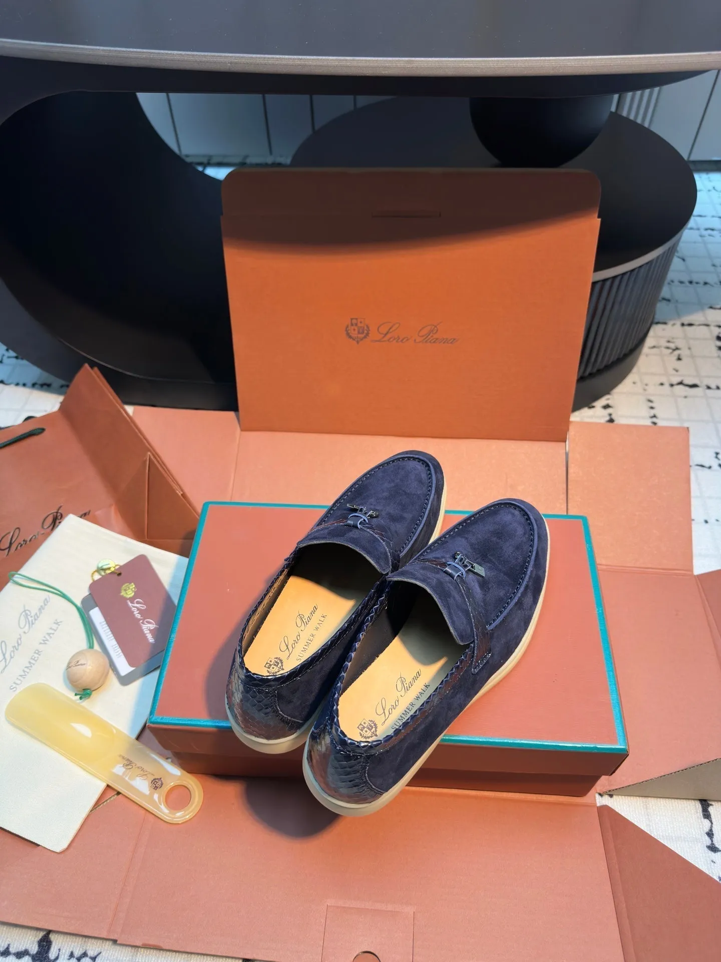 LP Summer Walk Loafer Navy Blue Suede 219156
