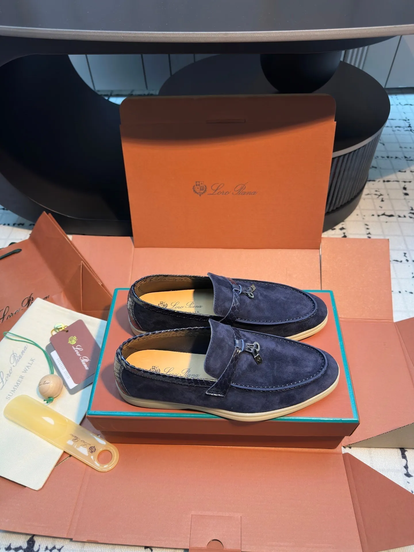 LP Summer Walk Loafer Navy Blue Suede 219156