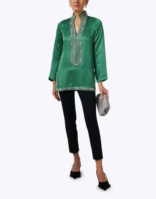 Marilyn Green Embroidered Tunic Top