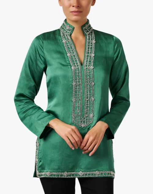 Marilyn Green Embroidered Tunic Top