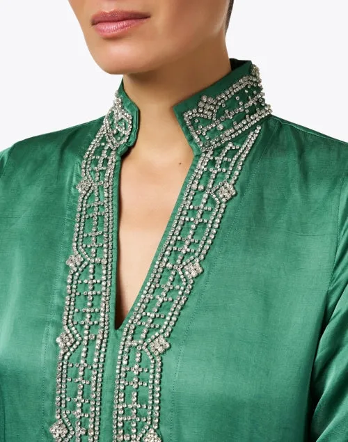 Marilyn Green Embroidered Tunic Top