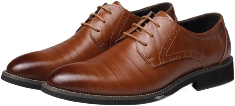 Men Oxfords Shoes Men's Comfort Orthopedic Dress Shoes British Shoes Handmade Comfortable Formal Dress Mens Flats Lace-Up Bullock Business Shoes