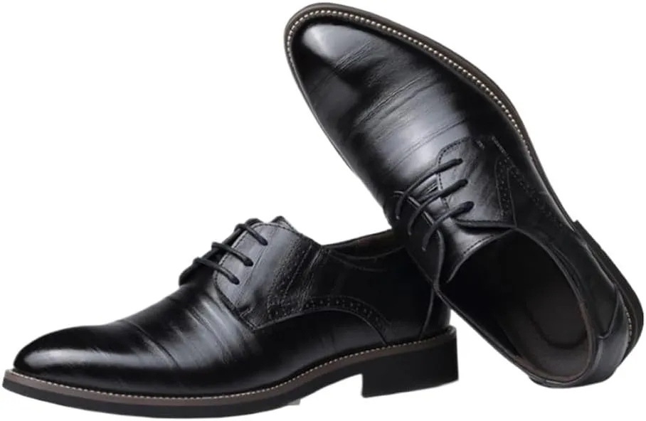 Men Oxfords Shoes Men's Comfort Orthopedic Dress Shoes British Shoes Handmade Comfortable Formal Dress Mens Flats Lace-Up Bullock Business Shoes