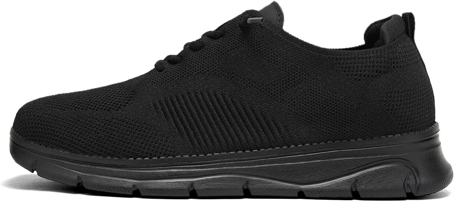 Men's Casual Dress Oxfords Shoes Breathable Knit Leisure Classic Business Fashion Sneakers Lightweight Comfortable Work Soft Sole Walking Shoes