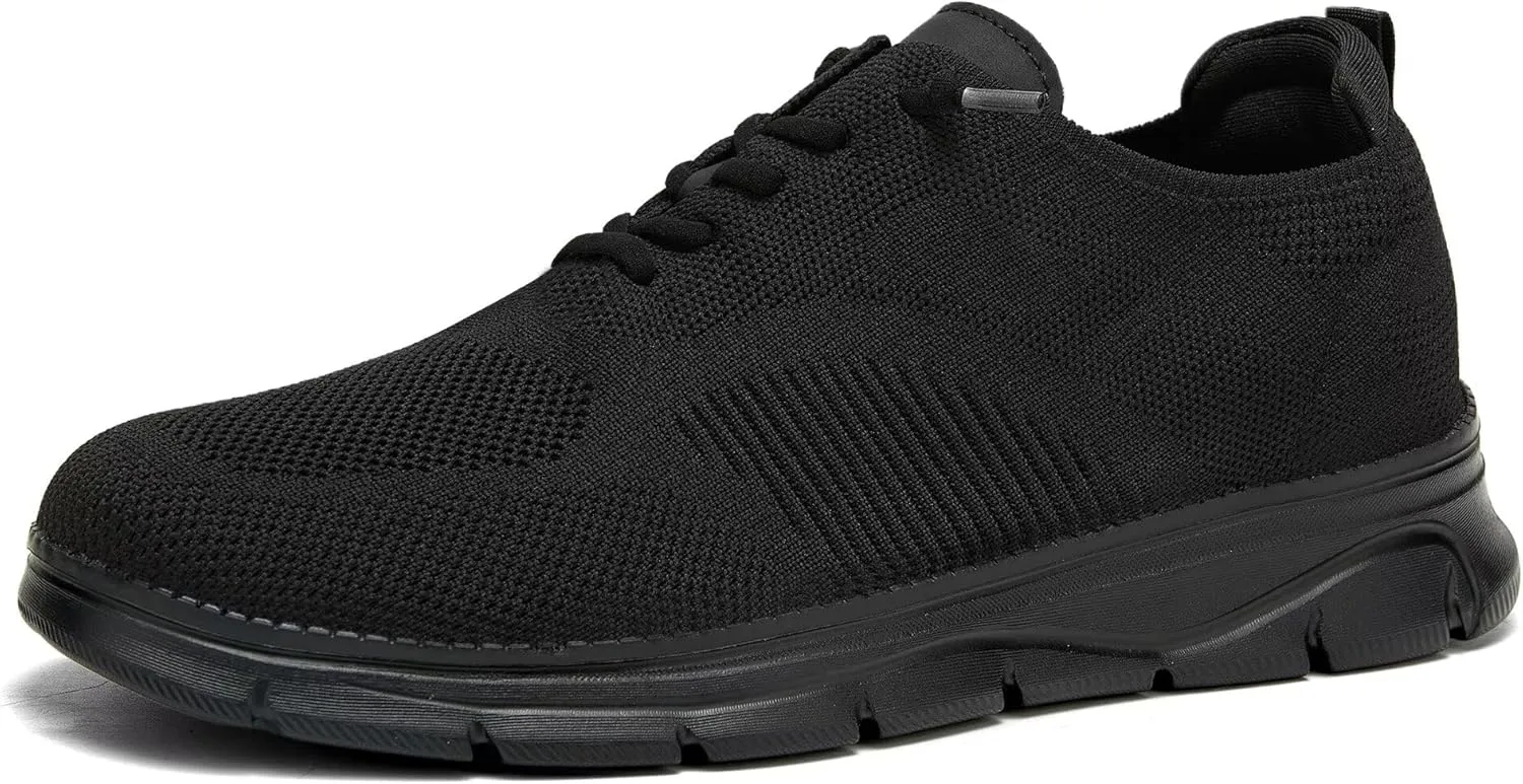 Men's Casual Dress Oxfords Shoes Breathable Knit Leisure Classic Business Fashion Sneakers Lightweight Comfortable Work Soft Sole Walking Shoes