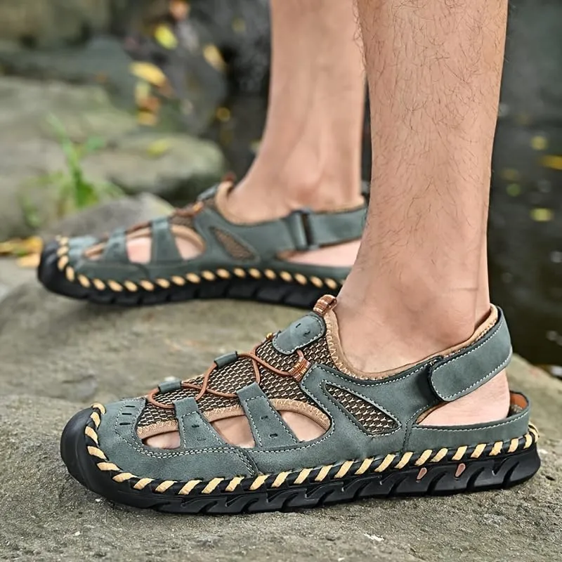 Men’s Closed-Toe Sports Sandals - Quick-Drying Water-Friendly Design, Non-Slip Outsole, Breathable Casual Beach & Walking Shoes